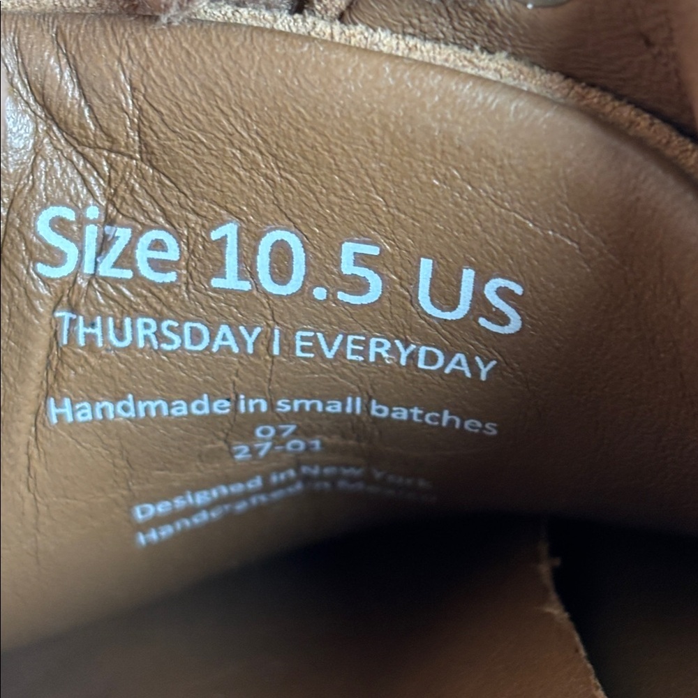 Thursday Boot Co. Premier Suede Sneakers Shoes Camel Brown. Handcrafted 10.5 - Picture 8 of 9
